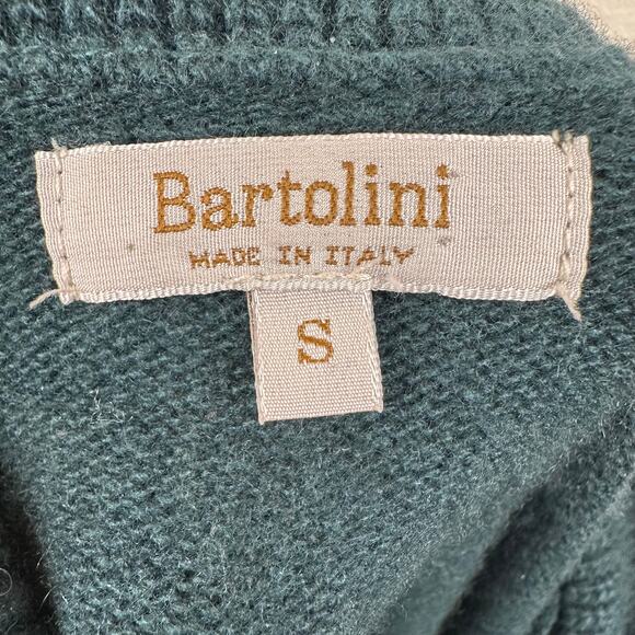 Bartolini Wool Cashmere Blend Turtleneck Sweater Ribbed Knit Green Size Small - Picture 5 of 8